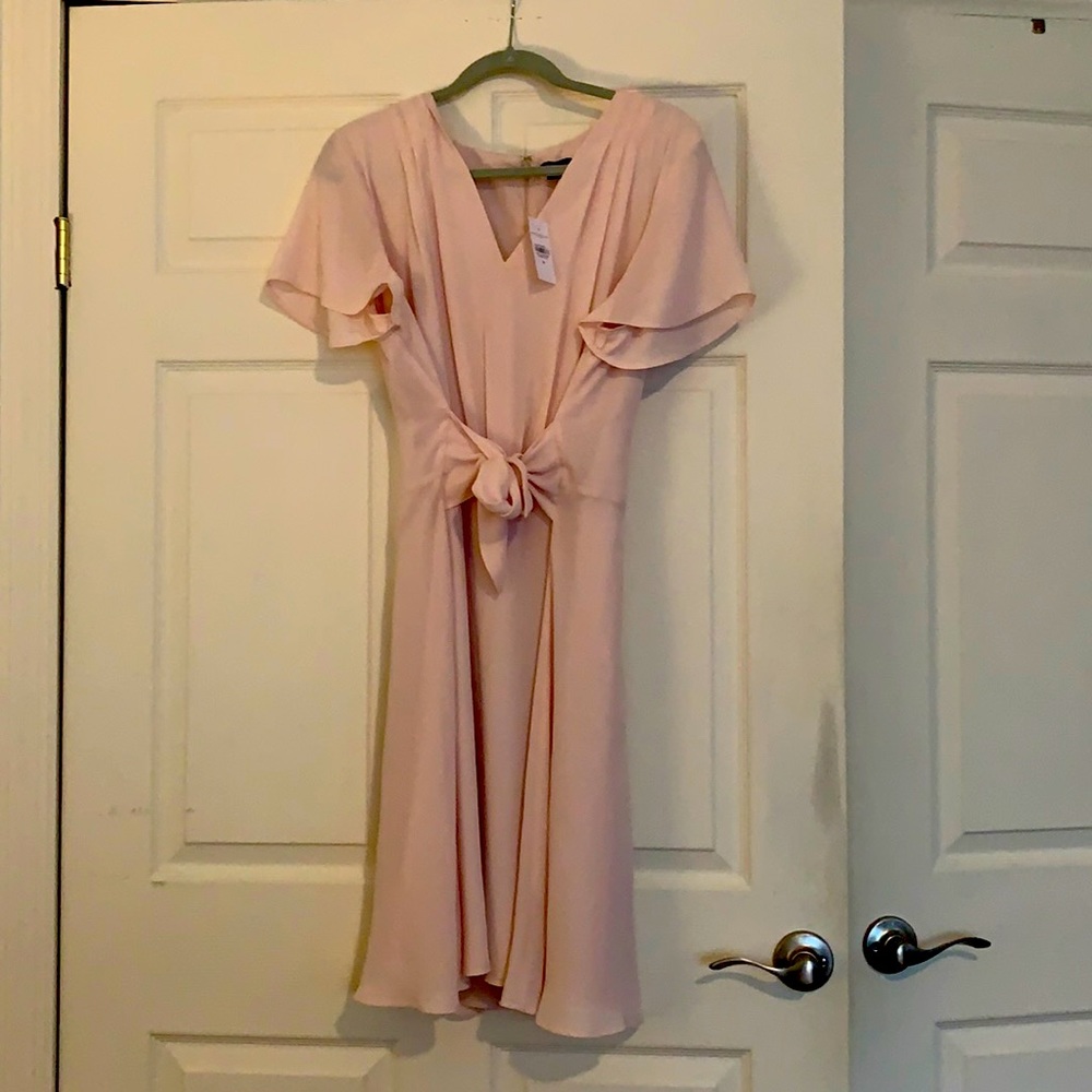 Ann Taylor Tie Front Flare Dress